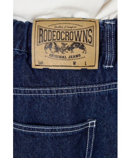 RODEO CROWNS WIDE BOWL(ロデオクラウンズワイドボウル)の「セミフレアワイドバミューダパンツ(その他パンツ・レディース・ワンウォッシュ/ブルー・SMALL/MEDIUM)」の18枚目の写真