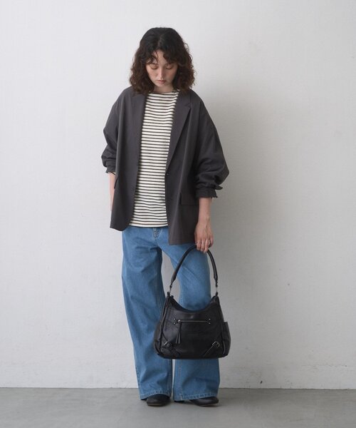 CIAOPANIC TYPY(チャオパニックティピー)の「【WEB限定】ヴィンテージライクフロントZIPBAG(トートバッグ・レディース・ブラック/ベージュ/ブラウン・ONE SIZE)」の4枚目の写真