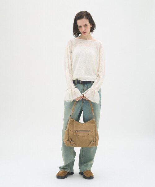 CIAOPANIC TYPY(チャオパニックティピー)の「【WEB限定】ヴィンテージライクフロントZIPBAG(トートバッグ・レディース・ブラック/ベージュ/ブラウン・ONE SIZE)」の7枚目の写真