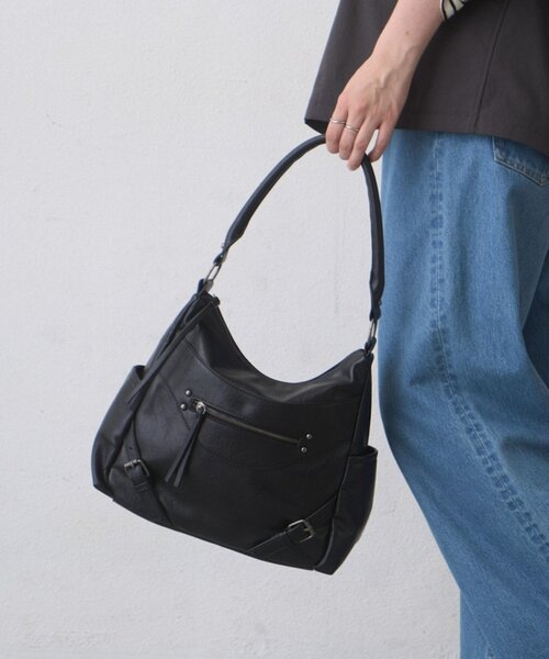 CIAOPANIC TYPY(チャオパニックティピー)の「【WEB限定】ヴィンテージライクフロントZIPBAG(トートバッグ・レディース・ブラック/ベージュ/ブラウン・ONE SIZE)」の14枚目の写真