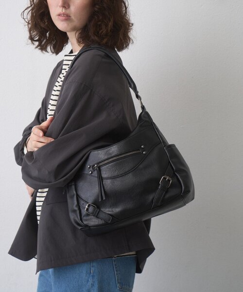CIAOPANIC TYPY(チャオパニックティピー)の「【WEB限定】ヴィンテージライクフロントZIPBAG(トートバッグ・レディース・ブラック/ベージュ/ブラウン・ONE SIZE)」の17枚目の写真