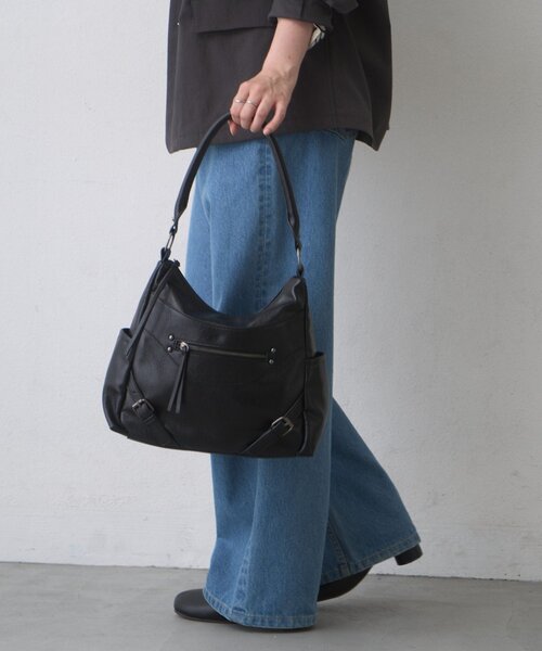 CIAOPANIC TYPY(チャオパニックティピー)の「【WEB限定】ヴィンテージライクフロントZIPBAG(トートバッグ・レディース・ブラック/ベージュ/ブラウン・ONE SIZE)」の18枚目の写真