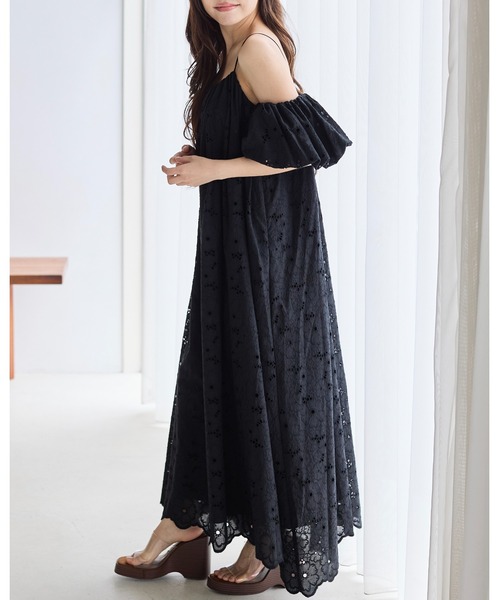 BIRTHDAY BASH（バースデイバッシュ）の「3WAY OFF SHOULDER STRAP LACE DRESS(3WAY オフショルダーストラップレースドレス)（ワンピース・レディース・サックスブルー/ブラック/ホワイト・S/M）」の12枚目の写真