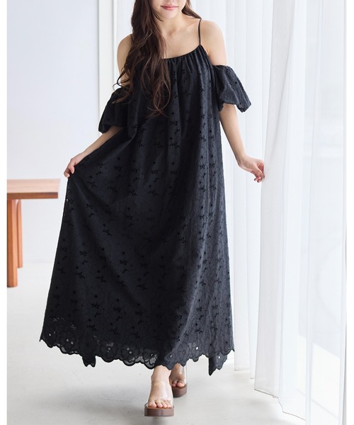 BIRTHDAY BASH（バースデイバッシュ）の「3WAY OFF SHOULDER STRAP LACE DRESS(3WAY オフショルダーストラップレースドレス)（ワンピース・レディース・サックスブルー/ブラック/ホワイト・S/M）」の10枚目の写真