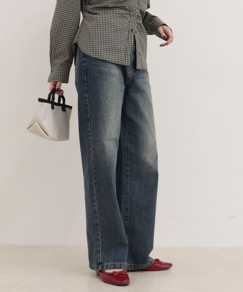 fredy emue(フレディエミュ)の「Dual Hem Lace Denim(デニムパンツ・レディース・サックスブルー/ブルー/ブルー系その他・36/38)」の1枚目の写真