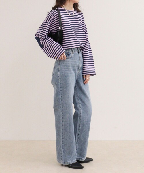 fredy emue(フレディエミュ)の「Dual Hem Lace Denim(デニムパンツ・レディース・サックスブルー/ブルー/ブルー系その他・36/38)」の5枚目の写真