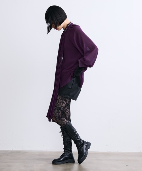 MONOe(モノエ)の「プリーツタイヴィンテージライクブラウス(Tシャツ/カットソー・レディース・アイボリー・FREE)」の20枚目の写真