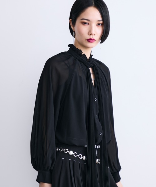 MONOe(モノエ)の「プリーツタイヴィンテージライクブラウス(Tシャツ/カットソー・レディース・アイボリー・FREE)」の14枚目の写真