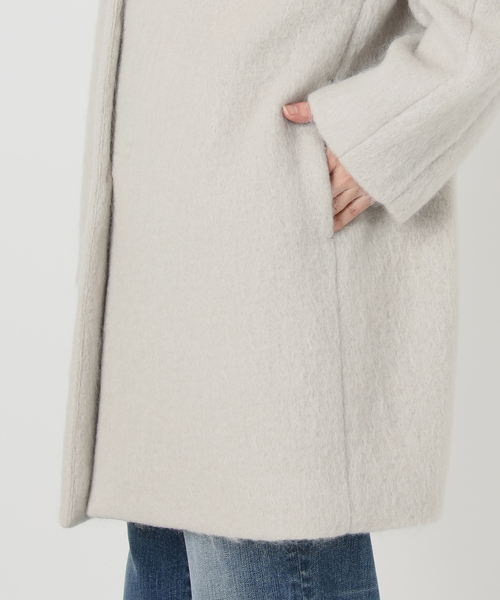Spick & Span（スピックアンドスパン）の「ノーカラーコクーンシャギーコート（ノーカラーコート・レディース・ライトグレー/ブルー・38/36）」の22枚目の写真