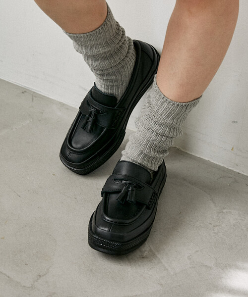 CONVERSE（コンバース）の「CONVERSE/コンバース ALL STAR SQUARE TOE LOAFER[23.0~25.0cm]/オールスター スクエアトウ ローファー/ローファースニーカー/タッセルローファー　限定展開（ローファー・レディース・ブラック・25.0cm/23.0cm/24.0cm）」の2枚目の写真