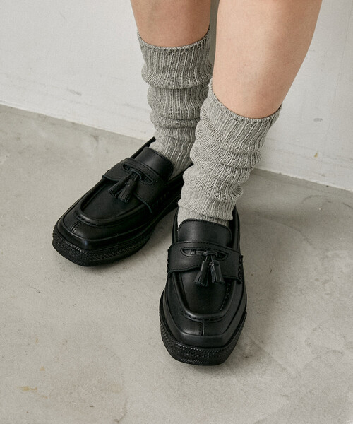 CONVERSE（コンバース）の「CONVERSE/コンバース ALL STAR SQUARE TOE LOAFER[23.0~25.0cm]/オールスター スクエアトウ ローファー/ローファースニーカー/タッセルローファー　限定展開（ローファー・レディース・ブラック・25.0cm/23.0cm/24.0cm）」の4枚目の写真