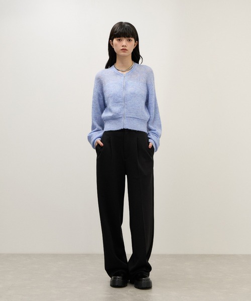 ADAM ET ROPE'(アダムエロペ)の「【WEB限定】モヘヤジップカーディガン(カーディガン/ボレロ・レディース・ブルー系その他4/グレー/ホワイト・FREE)」の4枚目の写真