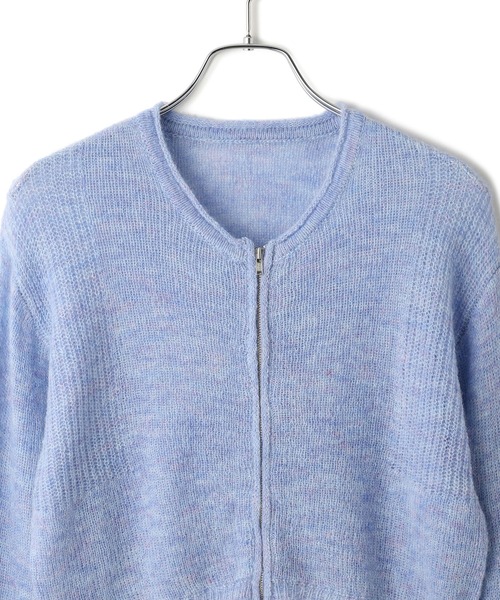 ADAM ET ROPE'(アダムエロペ)の「【WEB限定】モヘヤジップカーディガン(カーディガン/ボレロ・レディース・ブルー系その他4/グレー/ホワイト・FREE)」の20枚目の写真