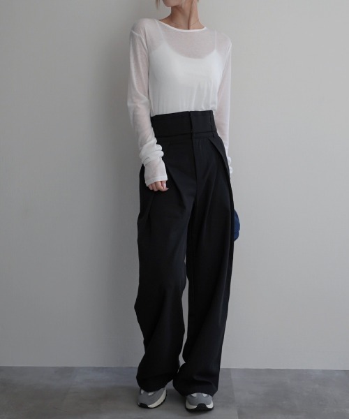 Rashik(ラシク)の「【Rashik】バックシャンレーストップス(Tシャツ/カットソー・レディース・グレー/ブラック/ホワイト・FREE)」の8枚目の写真
