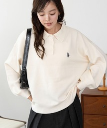 ∴WEGO/【26年秋冬新作】U.S.POLO ASSN.ジャガードポロニット