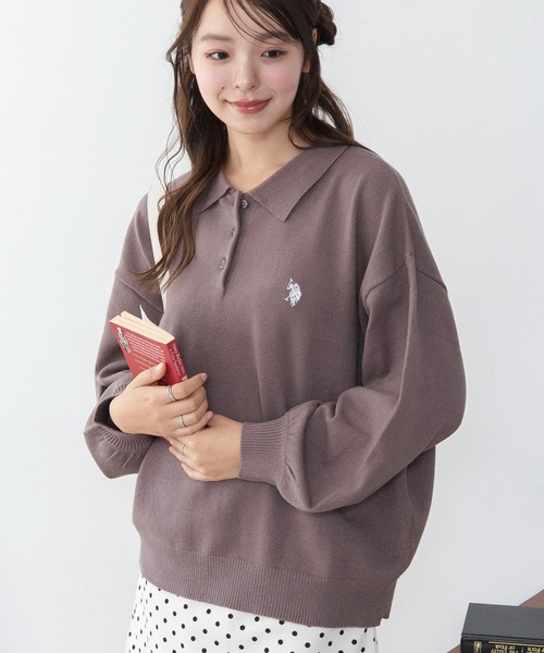 U.S. POLO ASSN.(ユーエスポロアッスン)の「∴WEGO/【26年秋冬新作】U.S.POLO ASSN.ジャガードポロニット(ニット/セーター・レディース・アイボリー/ネイビー/その他1/その他2/ブラウン・LARGE/MEDIUM)」の19枚目の写真