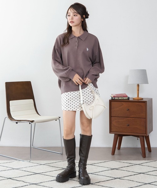 U.S. POLO ASSN.(ユーエスポロアッスン)の「∴WEGO/【26年秋冬新作】U.S.POLO ASSN.ジャガードポロニット(ニット/セーター・レディース・アイボリー/ネイビー/その他1/その他2/ブラウン・LARGE/MEDIUM)」の20枚目の写真