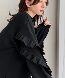 Java（ジャバ）の「《JaVaジャバコラボ》6色展開♪スウェット界の甘さ革命!!!着心地あったか!袖2段フリル裏起毛オーバーサイズスウェット（スウェット）」