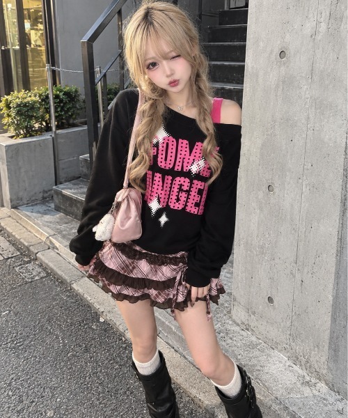 SPINNS(スピンズ)の「ティアードミニスカート/ドット/チェック/ドッキング/平成ギャル/姫ギャル(スカート・レディース・チェック/ドット・ONESIZE)」の3枚目の写真