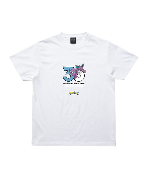 ZOZOSPOT(ゾゾスポット)の「Pokemon 30th Anniversary 1025 T-shirt 「ニドキング」(Tシャツ/カットソー・レディース・ホワイト・SMALL/MEDIUM/LARGE/130cm/140cm/150cm/160cm/X-LARGE/XX-LARGE/XXX-LARGE/100cm/110cm/120cm)」の1枚目の写真