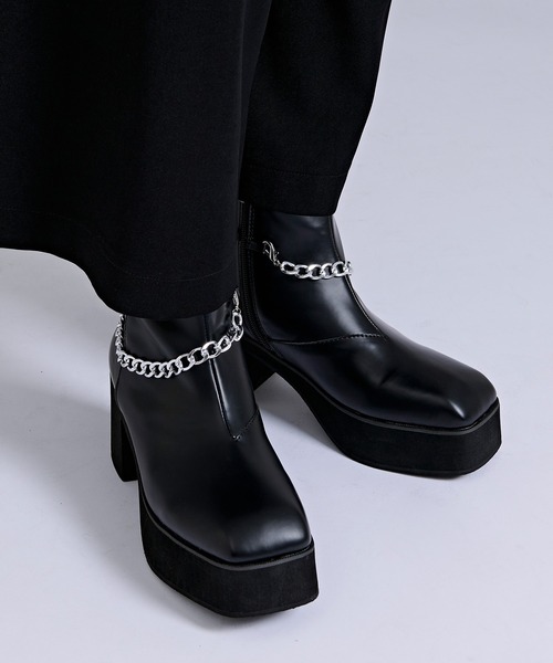 Ellno Loset(エルノロゼット)の「2wayチェーンヒールブーツ(ブーツ・メンズ・ブラック系その他/ブラック・X-LARGE/LARGE/X-SMALL/MEDIUM/SMALL)」の16枚目の写真