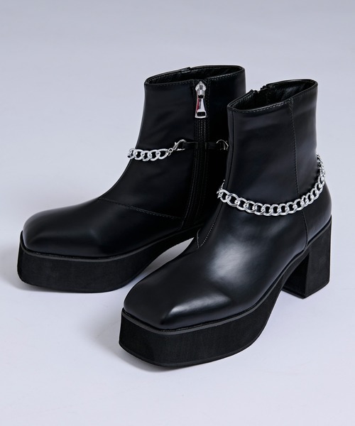 Ellno Loset(エルノロゼット)の「2wayチェーンヒールブーツ(ブーツ・メンズ・ブラック系その他/ブラック・X-LARGE/LARGE/X-SMALL/MEDIUM/SMALL)」の9枚目の写真
