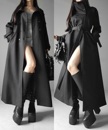 レディースのトレンチコート（ブラック/黒色系）ファッション通販
