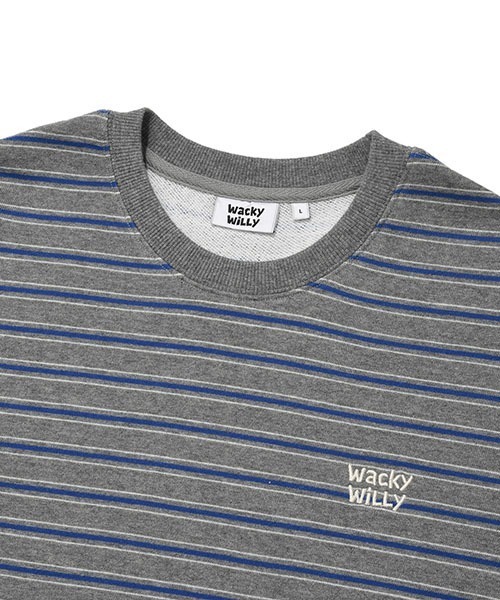 Wacky WiLLy(ワッキーウィリー)の「MULTI STRIPE SWEATSHIRT(スウェット・メンズ・ネイビー/グレー・SMALL/MEDIUM/LARGE/X-LARGE)」の5枚目の写真