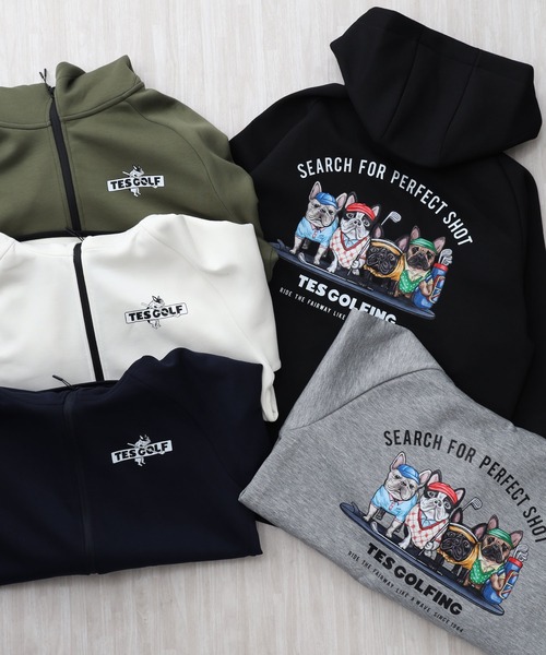 The Endless Summer（エンドレスサマー）の「TES GOLF TECH ZIP PK 4BUHI / フルジップパーカー（その他アウター・メンズ・カーキ/オフホワイト/グレー/ネイビー/ブラック・SMALL/MEDIUM/LARGE/X-LARGE/XX-LARGE）」の6枚目の写真