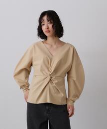 YLEVE / OMI BLEACHED COTTON TWILL TWIST BLOUSE