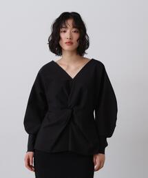 YLEVE / OMI BLEACHED COTTON TWILL TWIST BLOUSE