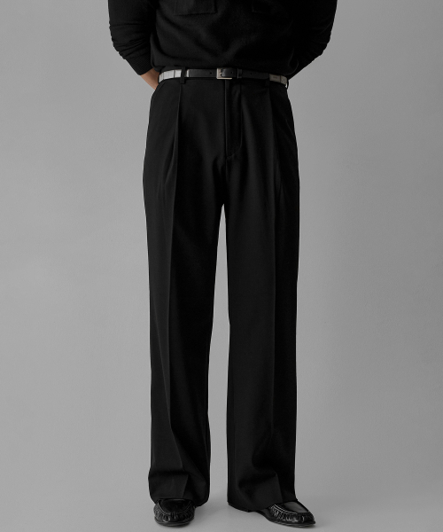 BOWLOW PRODUCT（バウロープロダクト）の「ESSENTIALS セミワイド ワンタック スラックス [ブラック]（スラックス・メンズ・その他・MEDIUM/LARGE/X-LARGE）」の3枚目の写真
