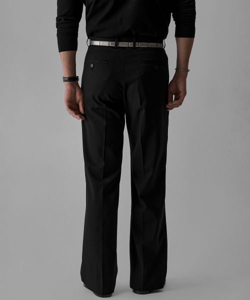 BOWLOW PRODUCT（バウロープロダクト）の「ESSENTIALS セミワイド ワンタック スラックス [ブラック]（スラックス・メンズ・その他・MEDIUM/LARGE/X-LARGE）」の5枚目の写真