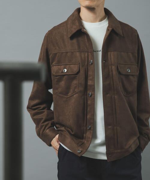 ITEMS URBANRESEARCH(アイテムズ アーバンリサーチ)の「F.S.2nd type トラッカー ライトジャケット(カバーオール・メンズ・ブラウン/ブラック・LARGE/MEDIUM)」の3枚目の写真