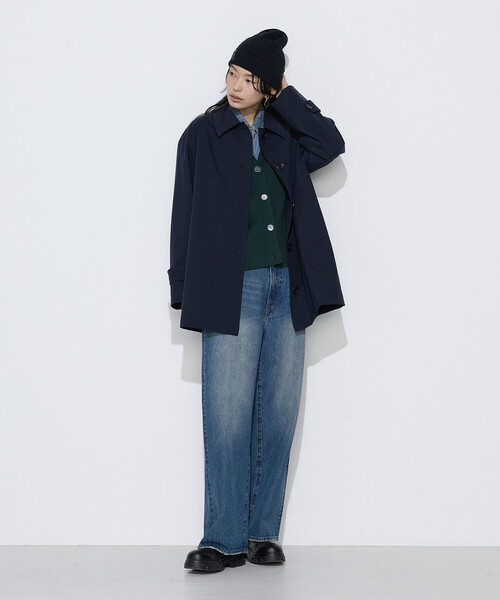 COMME CA Wardrobe（コムサワードローブ）の「3LAYERタフタ ステンカラーコート（ステンカラーコート・レディース・ネイビー/ダークブラウン/カーキ・FREE）」の5枚目の写真