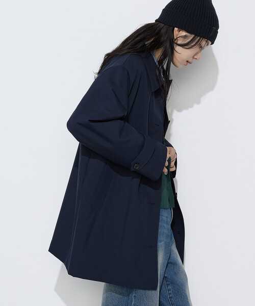 COMME CA Wardrobe（コムサワードローブ）の「3LAYERタフタ ステンカラーコート（ステンカラーコート・レディース・ネイビー/ダークブラウン/カーキ・FREE）」の8枚目の写真