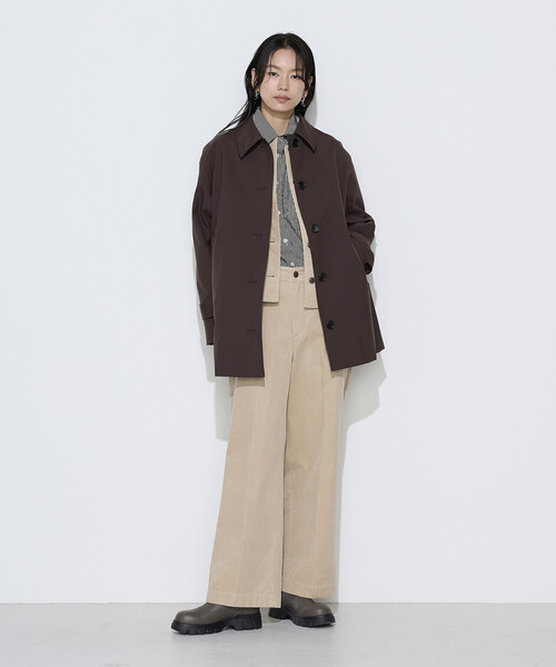 COMME CA Wardrobe（コムサワードローブ）の「3LAYERタフタ ステンカラーコート（ステンカラーコート・レディース・ネイビー/ダークブラウン/カーキ・FREE）」の10枚目の写真