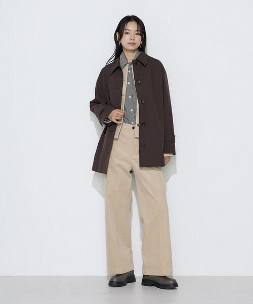 COMME CA Wardrobe（コムサワードローブ）の「3LAYERタフタ ステンカラーコート（ステンカラーコート・レディース・ネイビー/ダークブラウン/カーキ・FREE）」の11枚目の写真
