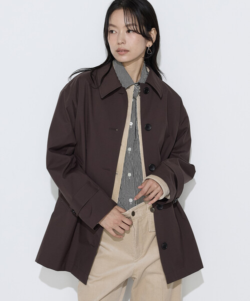 COMME CA Wardrobe（コムサワードローブ）の「3LAYERタフタ ステンカラーコート（ステンカラーコート・レディース・ネイビー/ダークブラウン/カーキ・FREE）」の12枚目の写真