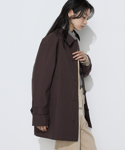 COMME CA Wardrobe（コムサワードローブ）の「3LAYERタフタ ステンカラーコート（ステンカラーコート・レディース・ネイビー/ダークブラウン/カーキ・FREE）」の15枚目の写真