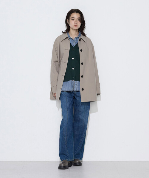 COMME CA Wardrobe（コムサワードローブ）の「3LAYERタフタ ステンカラーコート（ステンカラーコート・レディース・ネイビー/ダークブラウン/カーキ・FREE）」の18枚目の写真