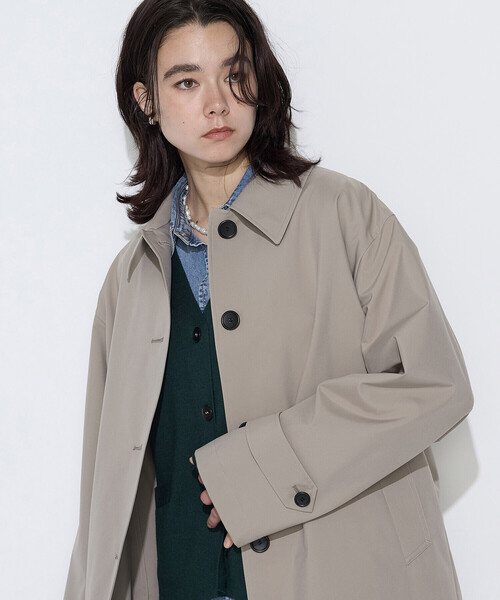 COMME CA Wardrobe（コムサワードローブ）の「3LAYERタフタ ステンカラーコート（ステンカラーコート・レディース・ネイビー/ダークブラウン/カーキ・FREE）」の22枚目の写真