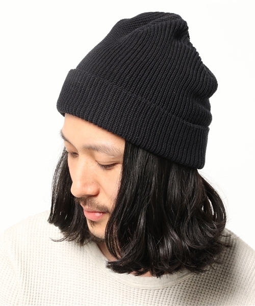 ADAM ET ROPE'(アダムエロペ)の「コットンニットキャップ(ニットキャップ/ビーニー・メンズ・ネイビー/グレー/アイボリー/グリーン・MEDIUM)」の8枚目の写真