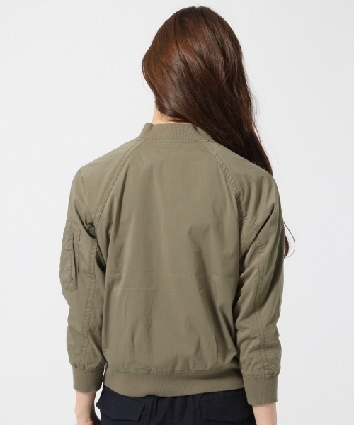 GLOBAL WORK(グローバルワーク)の「MA-1 7分袖/716211(MA-1・レディース・カーキ/ネイビー・LARGE/MEDIUM)」の5枚目の写真