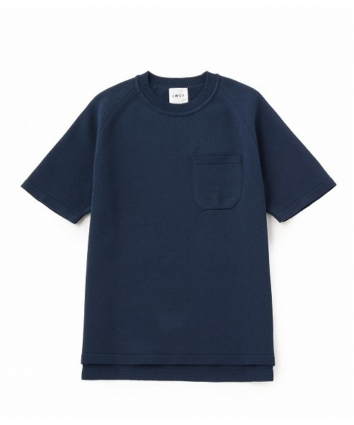 ADAM ET ROPE'(アダムエロペ)の「【Wild Life Tailor】 クールギアヘビーニットTシャツ(Tシャツ/カットソー・メンズ・ホワイト/ネイビー/ブルー・LARGE/MEDIUM)」の3枚目の写真