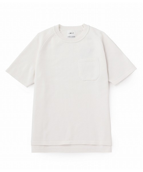 ADAM ET ROPE'(アダムエロペ)の「【Wild Life Tailor】 クールギアヘビーニットTシャツ(Tシャツ/カットソー・メンズ・ホワイト/ネイビー/ブルー・LARGE/MEDIUM)」の2枚目の写真