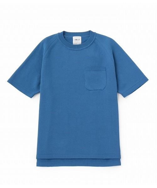 ADAM ET ROPE'(アダムエロペ)の「【Wild Life Tailor】 クールギアヘビーニットTシャツ(Tシャツ/カットソー・メンズ・ホワイト/ネイビー/ブルー・LARGE/MEDIUM)」の1枚目の写真