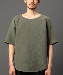 MONKEY TIME | ＜monkey time＞ ピグメントバイオ  ハーフスリーブ  ワッフル プルオーバー(Tシャツ/カットソー)