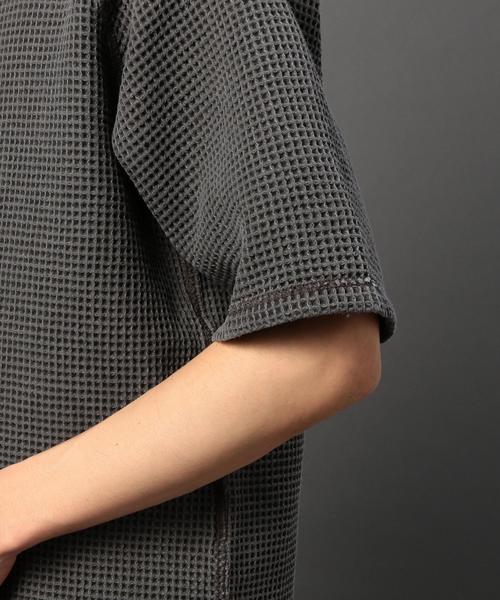 MONKEY TIME（モンキータイム）の「＜monkey time＞ ピグメントバイオ  ハーフスリーブ  ワッフル プルオーバー◆（Tシャツ/カットソー・メンズ・オリーブ/グレー・LARGE/MEDIUM/SMALL/X-LARGE）」の7枚目の写真