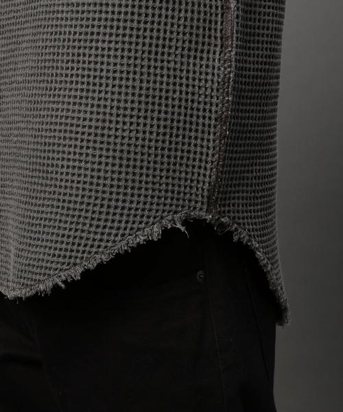 MONKEY TIME（モンキータイム）の「＜monkey time＞ ピグメントバイオ  ハーフスリーブ  ワッフル プルオーバー◆（Tシャツ/カットソー・メンズ・オリーブ/グレー・LARGE/MEDIUM/SMALL/X-LARGE）」の8枚目の写真